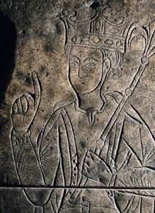 Reprezentacja Sancheza II Garcii (1010-1029), hrabiego Kastylii. Płaskorzeźby na grobie klasztoru San Salvador w Ona (Hiszpania). autorstwa Unknown artist