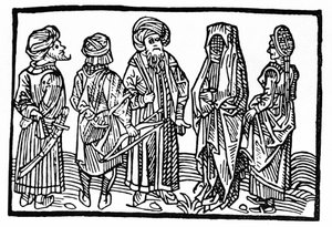 Reprezentacja Saracenów, Ksylografia XV wieku. autorstwa Unknown artist