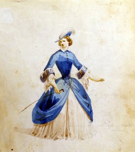 Reprezentacja Violetty w operze „La Traviata” Giuseppe Verdiego. 1855 autorstwa Unknown artist