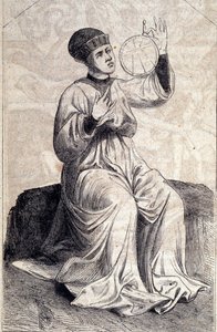 Przedstawienie astrologa korzystającego z astrolabium w XV wieku. Grawerowanie z „”De machinis Bellicis”” (maszyny do siedzenia). autorstwa Unknown artist