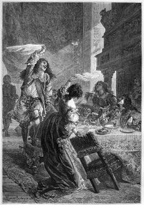 Restoration Party - Król Karol II (1630-1685) z Lady Castlemaine (BARBARA VILLIERS, hrabina Castlemaine, księżna CLEVELAND, kochanka Karola II) - Karol II świętuje wstąpienie na tron Anglii w 1660 roku ze swoją kochanką Lad autorstwa Unknown artist