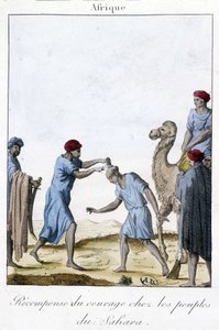 Nagroda za odwagę wśród ludów Sahary - Grawerowanie autorstwa Unknown artist