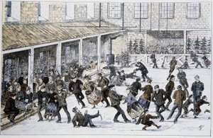Lodowisko w Halifax w Nowej Szkocji - w „Szkicach sportów i rozrywek kanadyjskich” autorstwa Lieuta. Henry Buckton Laurence autorstwa Unknown artist