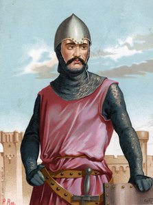 Rodrigo Dìaz de Vivar, znany jako hiszpański bohater Cid Campeador (1043 do 1099). autorstwa Unknown artist