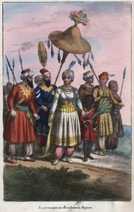 Roshanara Begum 1617-1671 (Roshan Ara Begum) - Cesarska Księżniczka Imperium Mogołów - grawer z „” Zwyczajów i zwyczajów wszystkich narodów wszechświata. To jest historia rządu, praw, milicji, religii wszystkich narodów od większości królów autorstwa Unknown artist