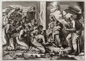 Biblia Royaumont, Nowy Testament: Adoracja Mędrców. autorstwa Unknown artist