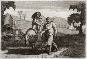 Biblia Royaumonta, Nowy Testament: Ucieczka do Egiptu. autorstwa Unknown artist
