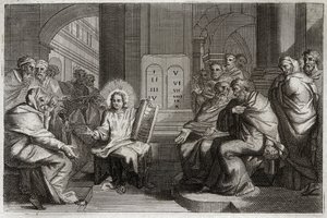 Biblia Royaumont, Nowy Testament: Jezus w świątyni wśród lekarzy. autorstwa Unknown artist