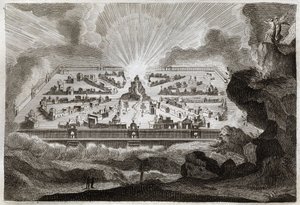 Biblia Royaumont, Nowy Testament: Nowa Jerozolima. Anioł przedstawia św. Jana Nowe Jeruzalem. Ilustracja z 1811 roku. autorstwa Unknown artist