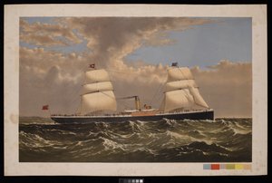 S S Bristol, White Star Line, ok. 1875 r. (druk) autorstwa Unknown artist