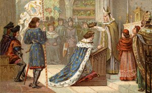 Sacre of Charles VII (1403-1461) w katedrze w Reims (17 lipca autorstwa Unknown artist