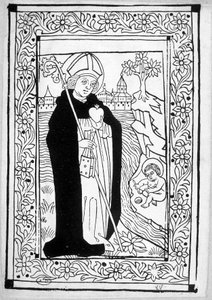 Święty Augustyn - grawer autorstwa Unknown artist