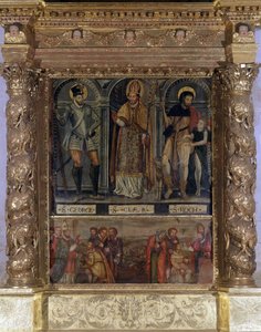 Św. Clair czyli Ołtarz Św. Rocha: Św. Roch i Guzik Zarazy i Św. autorstwa Unknown artist