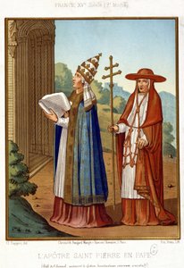 Święty Piotr w Papieżu w towarzystwie kardynała, 2. poł. XV w. autorstwa Unknown artist