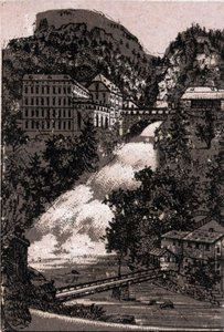 Salzkammergut, Austria: widok na dolinę Gastein. w „” Świat ilustruje 168 odsłon”” Niedatowany (koniec XIX wieku) autorstwa Unknown artist