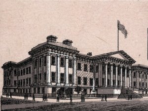San Francisco, USA: widok Mennicy Oddziału Stanów Zjednoczonych. w „” Świat ilustruje 168 odsłon”” Niedatowany (koniec XIX wieku) autorstwa Unknown artist