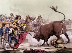 Scena walki byków w Hiszpanii, ok. 1820 r. autorstwa Unknown artist
