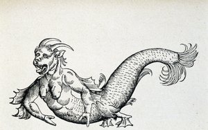 Diabeł morski, podobno schwytany na Morzu Adriatyckim na początku XV wieku - wg Gesner autorstwa Unknown artist