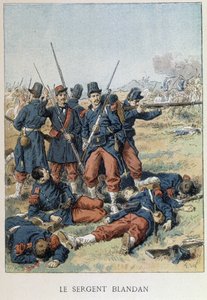 Sierżant Blandan zmarł podczas podboju Algierii w 1842 roku - w „Histoire de France”” autorstwa Unknown artist