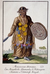 Szamanka lub mongolska Devineresse - Grawerowanie autorstwa Unknown artist