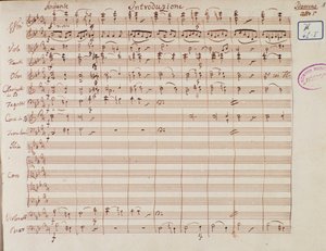 Strona z nutami Idomenee, króla Krety, opera Mozarta, wersja Lichtenthal (1843) autorstwa Unknown artist