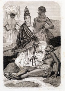 Signare dama koloru i Murzynka Saint Louis w kąpieli morskiej - w „”Le Tour du Monde”” autorstwa Unknown artist