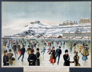 Łyżwiarstwo na Saint Laurent, Quebec, b.d. autorstwa Unknown artist