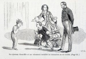 Sophie wet - w „Nieszczęściach Sophie” hrabiny Ségur, Hachette autorstwa Unknown artist