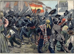 Wojna hiszpańsko-amerykańska lub wojna kubańska o niepodległość (1868-1898) między Hiszpanią a Ameryką Północną autorstwa Unknown artist
