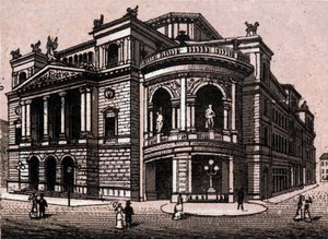 Stadttheater w Wiedniu w Austrii (Wiedeń) w „Świat ilustruje 168 widoków” Niedatowany (koniec XIX wieku) autorstwa Unknown artist