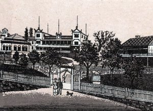 Sztokholm, Szwecja: widok na Haselbacken. w „” Świat ilustruje 168 odsłon”” Niedatowany (koniec XIX wieku) autorstwa Unknown artist