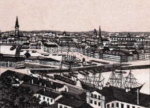 Sztokholm, Szwecja: widok na miasto (widok ogólny). w „” Świat ilustruje 168 odsłon”” Niedatowany (koniec XIX wieku) autorstwa Unknown artist