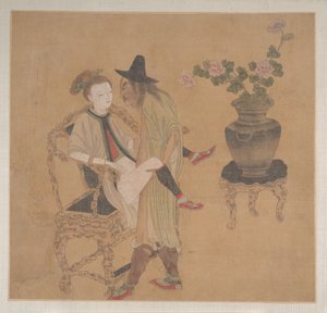 Tatarski oficer z blond damą autorstwa Unknown Artist