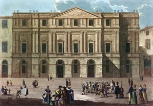 Teatro alla Scala w Mediolanie we Włoszech w XIX wieku - Teatr la Scala w Mediolanie autorstwa Unknown artist