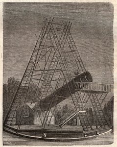Teleskop Williama Herschela (Friedrich Wilhelm Herschel autorstwa Unknown artist