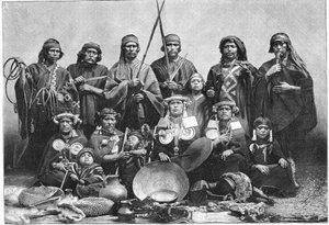 Araukanianie w Ogrodzie Aklimatyzacji w Paryżu w 1883 r. autorstwa Unknown artist