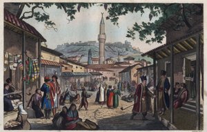 Bazar w Atenach na początku XIX wieku - Le marche bazar d