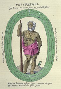 Cyklop Polifem (Polyphemus), satyra na Nicolasa Duranda de Villegagnona, francuskiego wojska i odkrywcy (1510-1571) autorstwa Unknown artist