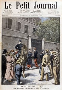 Sprawa Dreyfusa: więzienie wojskowe w Rennes – w „Le Petite Journal” z 09.07.1899 autorstwa Unknown artist