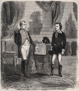 Przesłuchanie Friedricha Stabsa po nieudanej próbie zabójstwa Napoleona I – Friedrich (Frederic) Staps przesłuchuje Napoleona, młodego Niemca, który 12 października próbował zamordować Napoleona autorstwa Unknown artist