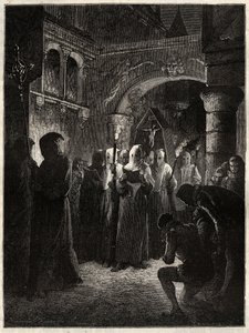 Król Francji Henryk III (1551-1589) w białym pokutnym garniturze”” Procesja Konfraterni ustanowiona przez króla 23.03.1585 (Król Francji Henryk III w białej procesji pokutnej) autorstwa Unknown artist
