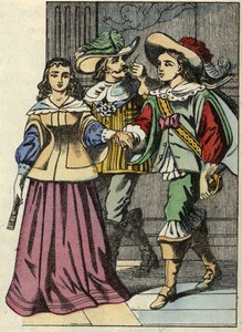 Markiz Carabas, księżniczka i król w zamku. Ilustracja do bajki „Kot botte” Charlesa Perrault autorstwa Unknown artist