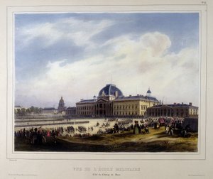 Wojskowa Szkoła Inwalidów, widok na Champ de Mars autorstwa Unknown artist