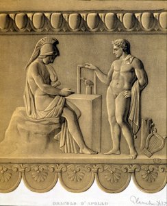 Wyrocznia Apolla - faksymile greckiej płaskorzeźby autorstwa Unknown artist