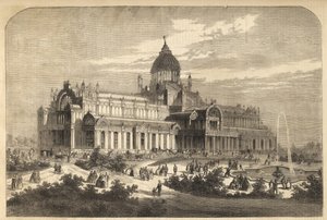 Pałac Przemysłu w Amsterdamie w 1864 r. (zniszczony przez pożar w 1929 r.) - Holandia, Amsterdam. Pałac Przemysłu autorstwa Unknown artist
