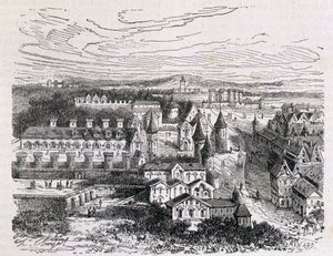 Palais des Tournelles, naprzeciwko hotelu Saint Paul - rycina, koniec XIX wieku autorstwa Unknown artist