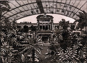 Ogród palmowy we Frankfurcie, Niemcy (Frankfurt, Niemcy) w „The World Illustrates 168 Views” bez daty (koniec XIX wieku) autorstwa Unknown artist