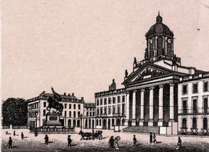 Plac Królewski w Brukseli w Belgii w „Świat ilustruje 168 widoków”” Niedatowany (koniec XIX wieku) autorstwa Unknown artist