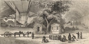 Magazyn win w Paryżu w 1861 r. - Jaskinie - autorstwa Unknown artist