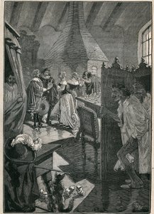 Sztuka szkła: szklarze. Grawer z 1885 roku w „Les arts et metiers illustres” Adolphe BITARD. autorstwa Unknown artist